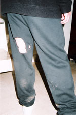 Robbert's pants after a